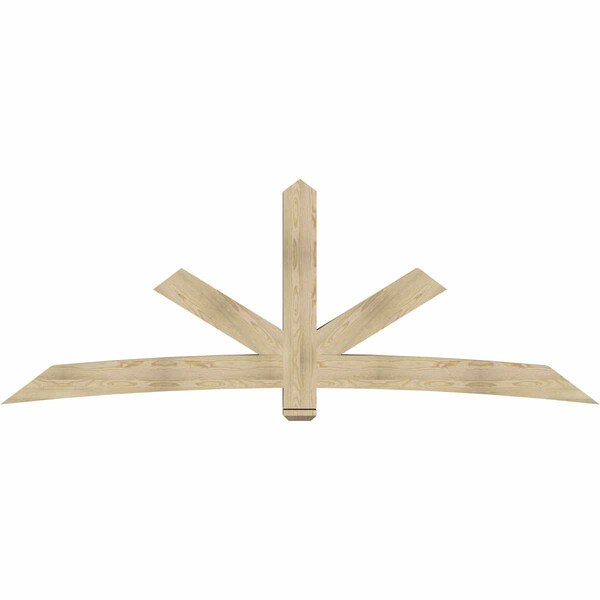 Ekena Millwork Alberta Rough Sawn Timber Gable Bracket, Douglas Fir, 108"W x 40"H x 6"D x 6"F, 9/12 Pitch GBW108X40X0606ALB00RDF - main